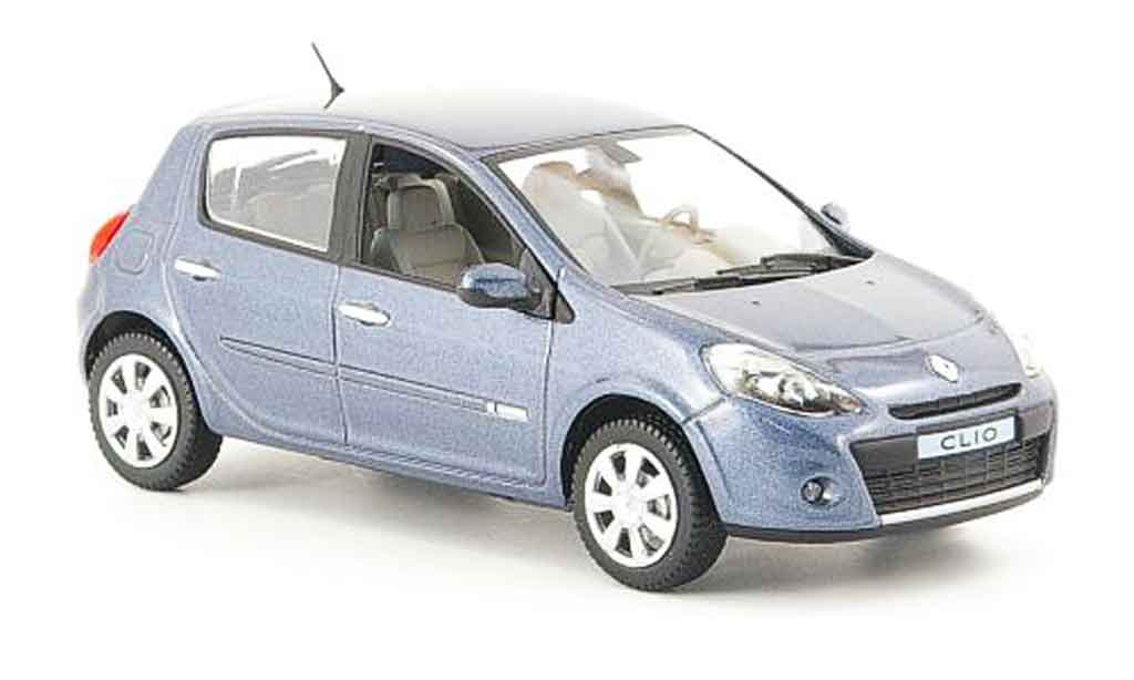 Renault Clio 1/43 Norev grijs 5 turig 2009 modelauto