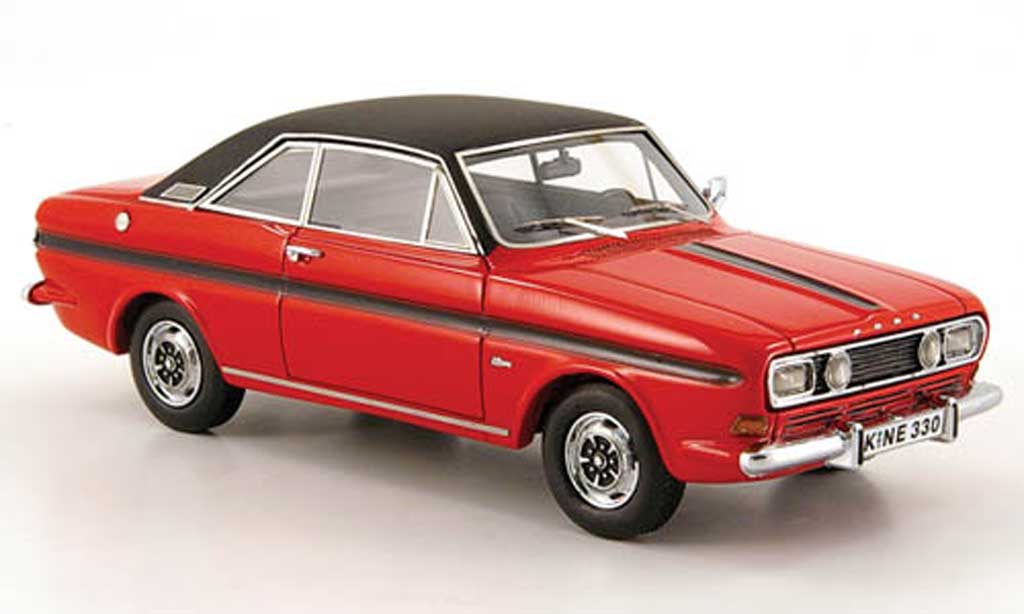 Ford Taunus 1968 1/43 Neo 1968 (P6) 15M Coupe rood modelauto