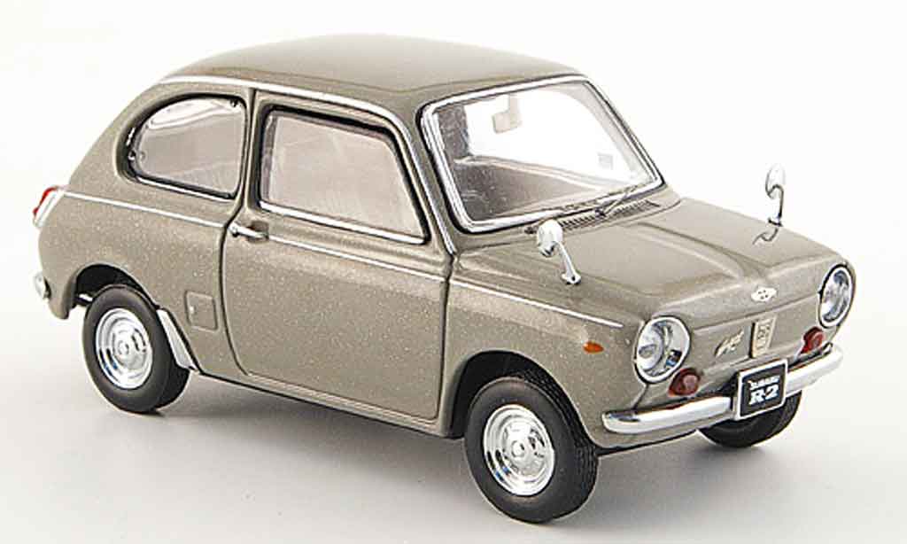 Subaru R2 1/43 Ebbro super deluxe grijs 1969 modelauto