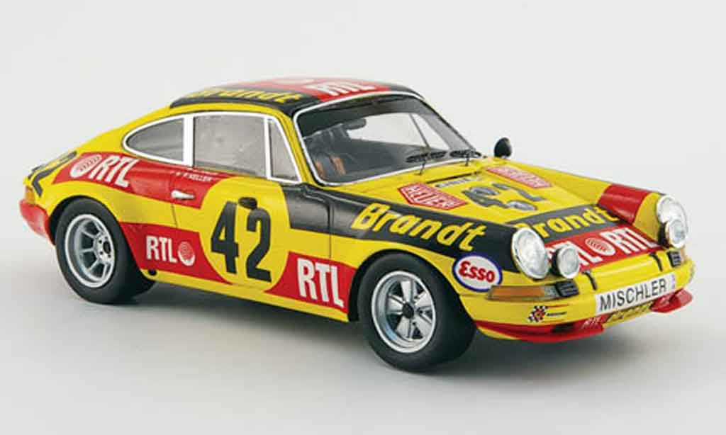 Porsche 911 1/43 Spark S No.42 Brandt RTL 24h Le Mans 1972 modelauto