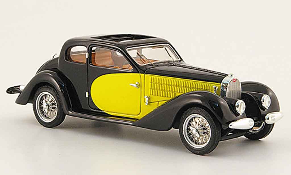 Bugatti 57 SC 1/43 Luxcar SC ventoux zwart geel 1938 modelauto