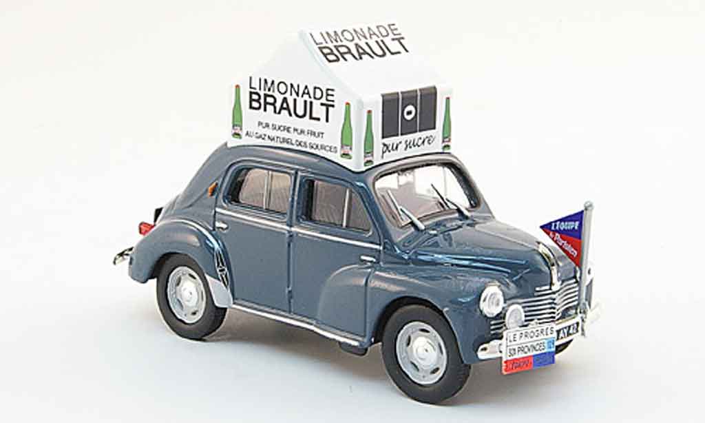 Renault 4CV 1/43 Eligor grijs limonade couzan brault 1953 modelauto