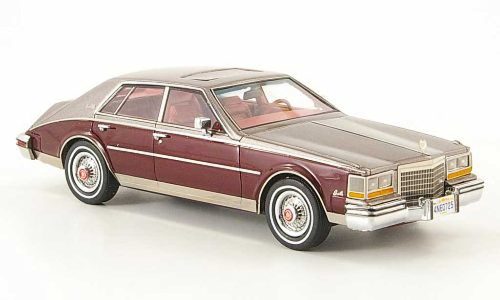 Cadillac Seville 1981 1/43 Neo 1981 Mk II grijs/zwart-rood modelauto