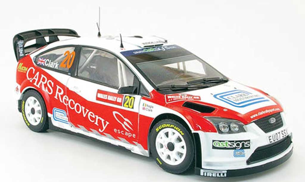 Ford Focus RS WRC 1/18 Sun Star RS WRC 07 no.20 pays de galles rallye gb 2008 modelauto