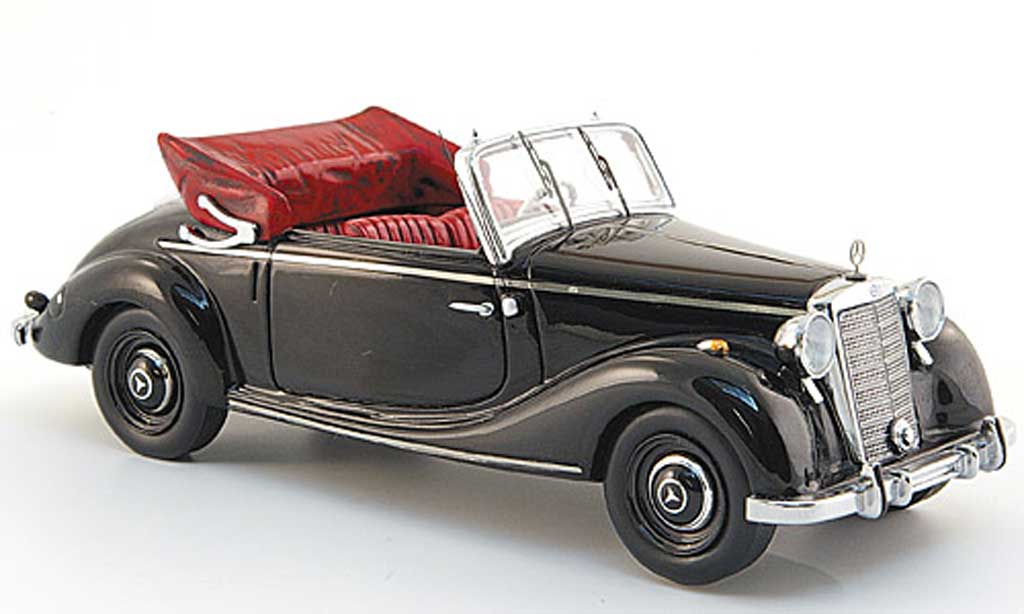 Mercedes 170 1/43 Spark S Cabriolet A zwart 1949 modelauto