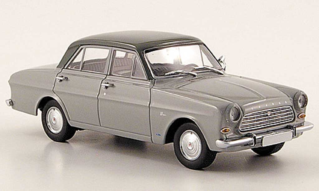 Ford Taunus 1962 1/43 Minichamps 1962 12M (P4) grijs/zwart modelauto