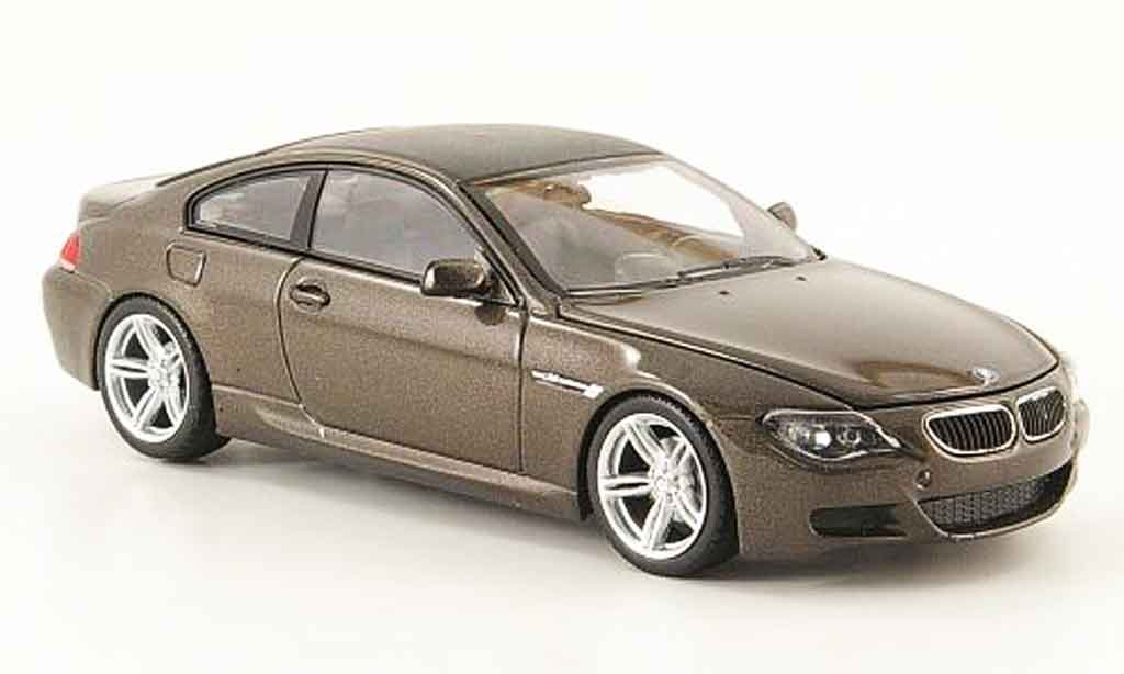 Bmw M6 E63 1/43 Minichamps E63 Coupe bruin 2007 modelauto