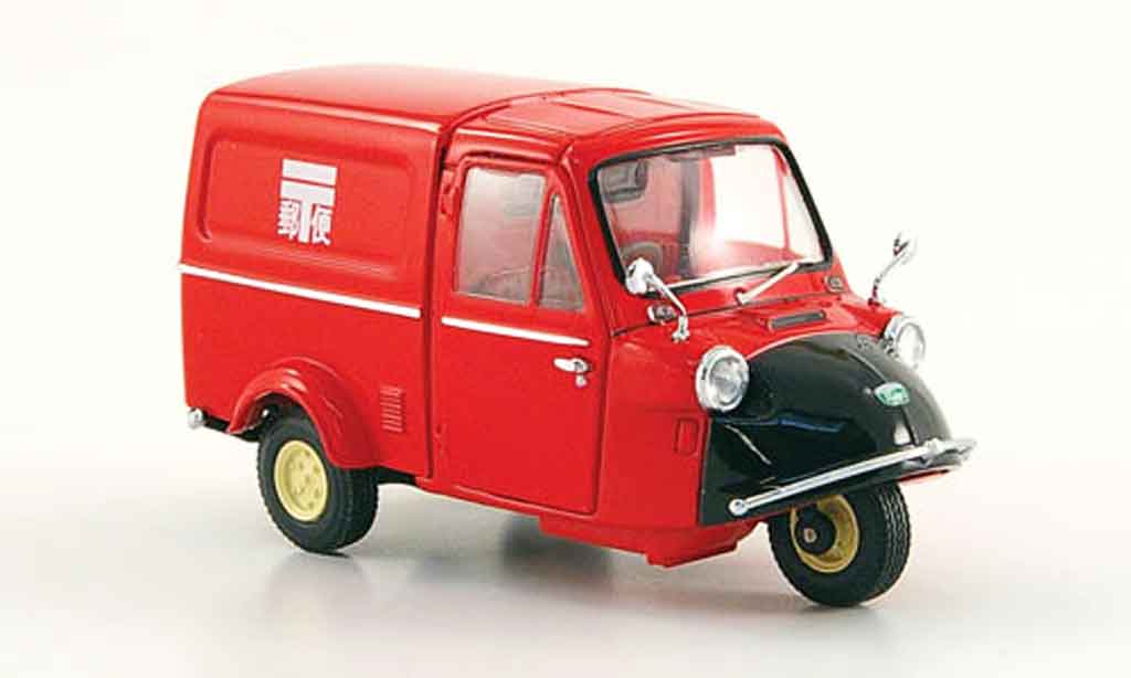 Daihatsu Midget 1/43 Ebbro Kasten Post rood zwart 1961 modelauto