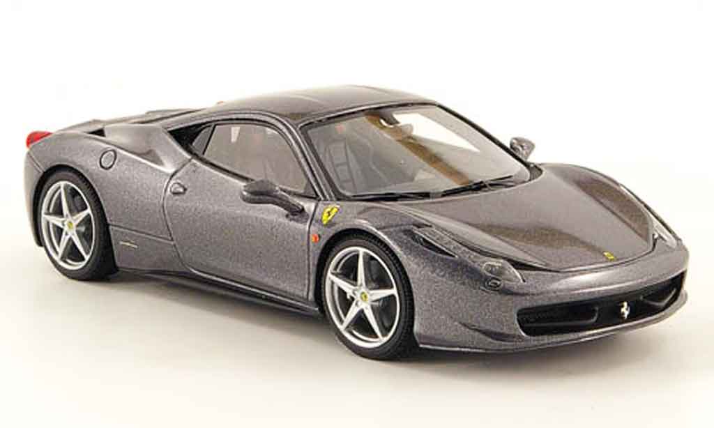 Ferrari 458 Italia 1/43 Look Smart Italia grijs 2009 modelauto