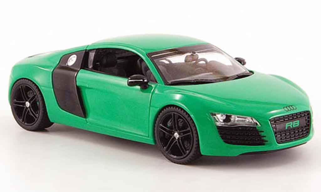 Audi R8 1/43 Schuco grun zwart modelauto