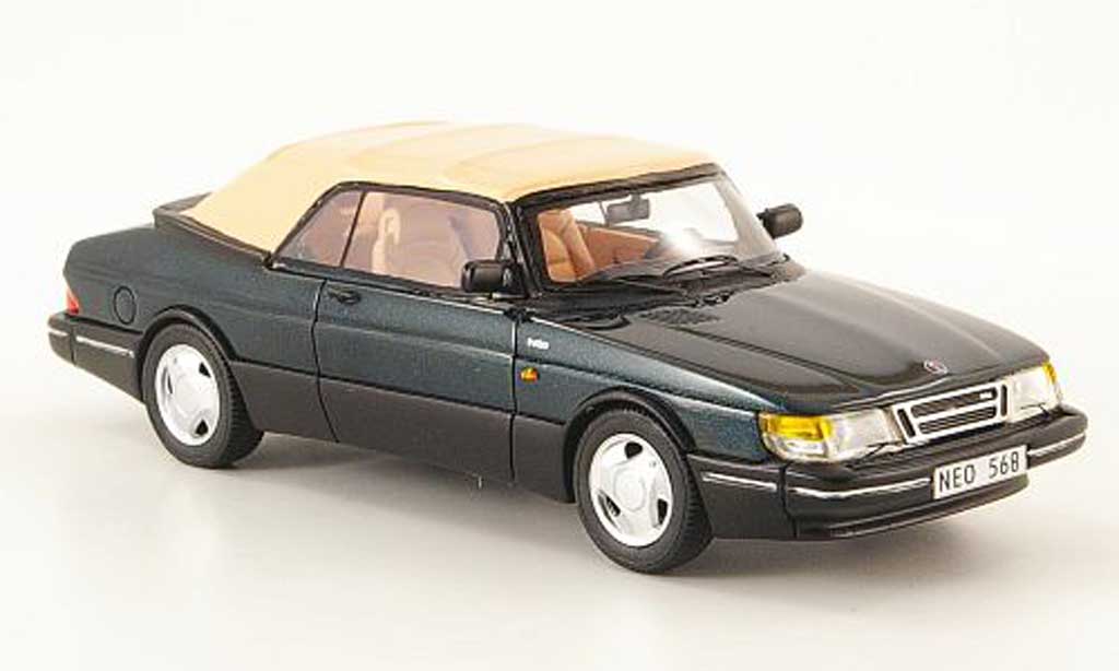 Saab 900 1987 1/43 Neo 1987 cabriolet groen ferme modelauto