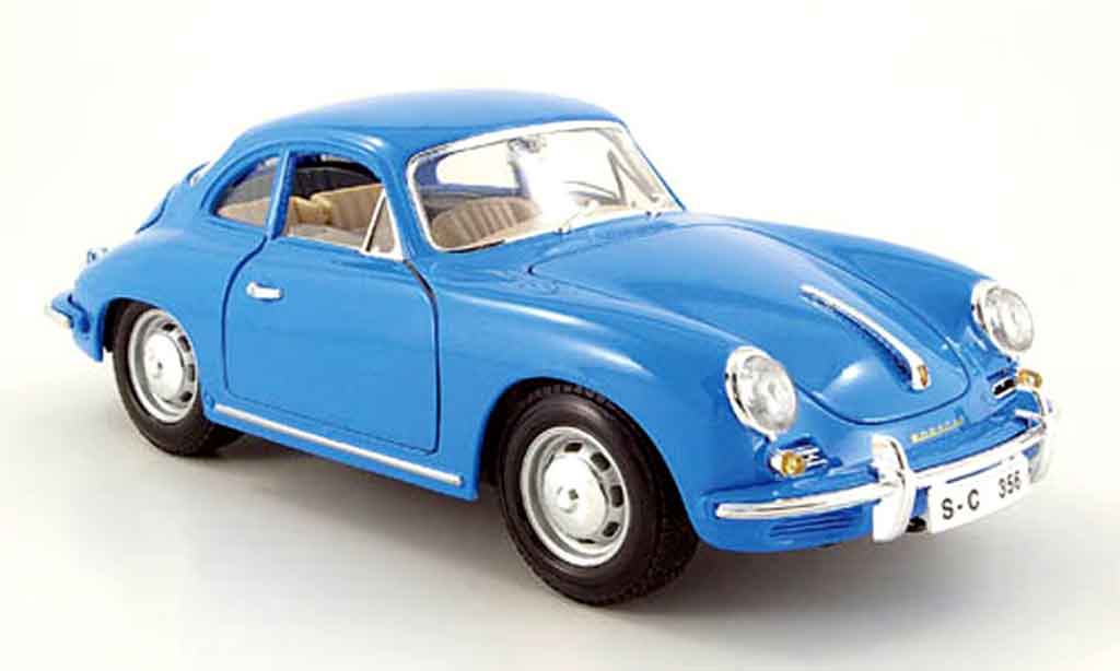 Porsche 356 1961 1/18 Burago 1961 B coupe blauw modelauto