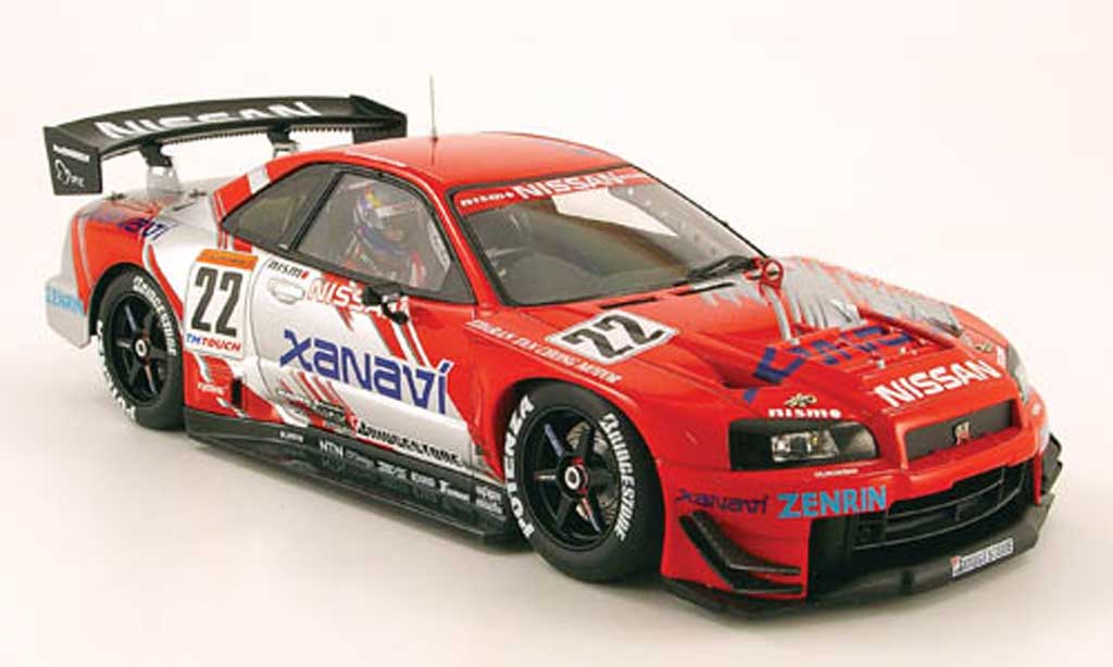 Nissan Skyline R34 1/18 Autoart JGTC R34 gt-r no.22 xanavi s.motoyama 2002 modelauto