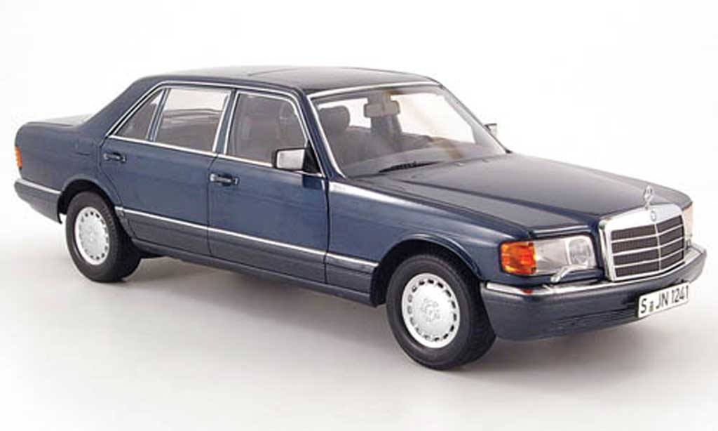 Mercedes 560 SEL 1/18 Norev SEL (w126) blauwgrijs 1985 modelauto