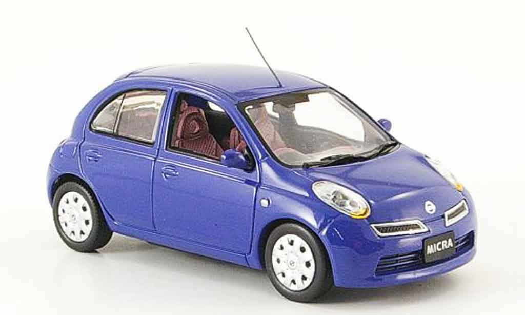 Nissan Micra 1/43 J Collection blauw Funfturer Rechtslenker 2007 modelauto