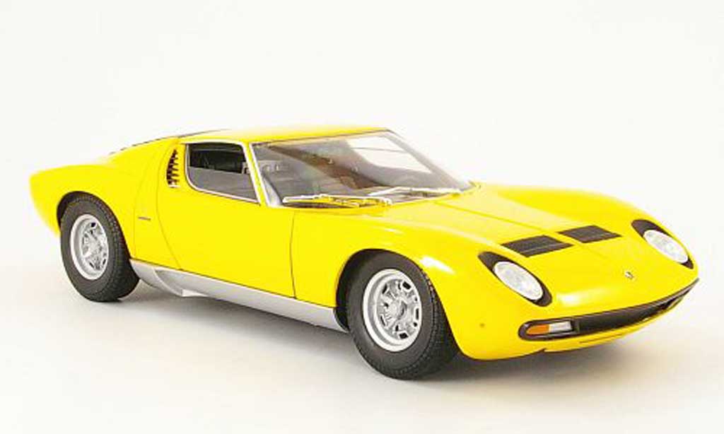 Lamborghini Miura SV 1/18 Welly SV geel 1971 modelauto
