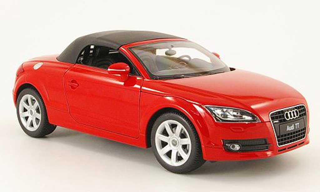 Audi TT Roadster 1/18 Welly Roadster rood avec capote modelauto