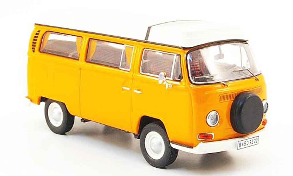 Volkswagen Combi 1/43 Premium Cls t2a camping oranje wit modelauto