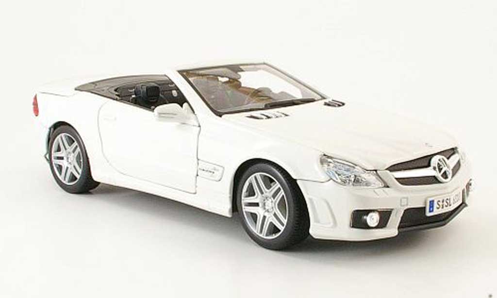 Mercedes Classe SL 63 1/18 Maisto 63 amg wit 2009 modelauto