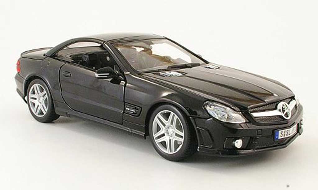 Mercedes Classe SL 65 1/18 Maisto 65 amg zwart 2009 modelauto