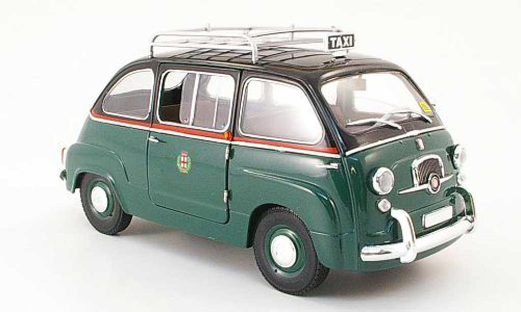 Fiat 600 1/18 Mini Miniera multipla taxi avec gepacktrager modelauto