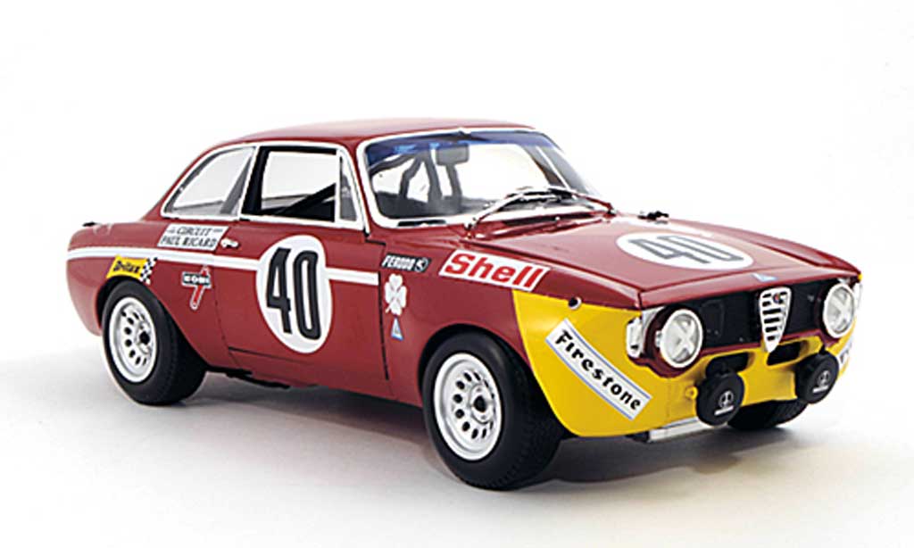 Alfa Romeo Giulia 1300 GTA 1/18 Minichamps 1300 GTA Junior No.40 Picchi / Chassseuil 24h Paul Ricard 1971 modelauto