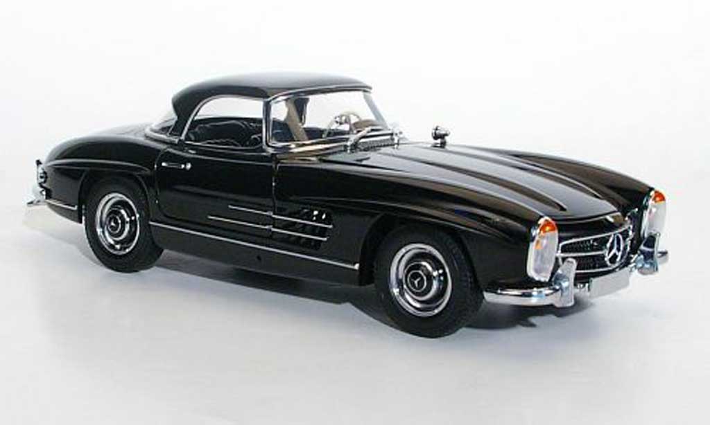 Mercedes 300 SL 1/18 Minichamps SL Roadster (W198 II) Hardtop zwart 1957 modelauto