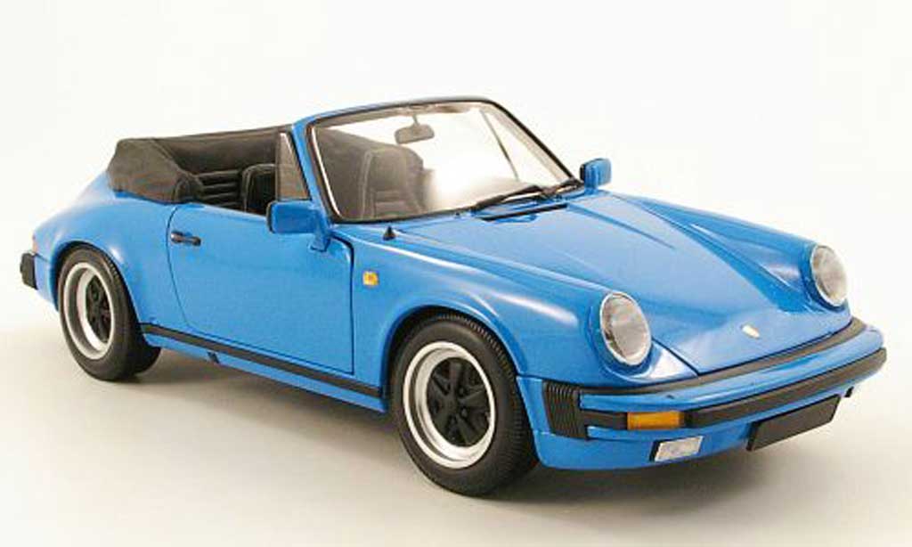 Porsche 930 Speedster 1/18 Minichamps Speedster carrera cabriolet blauw clair 1983 modelauto