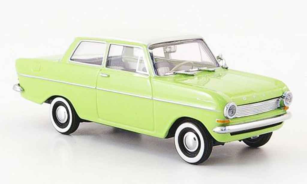 Opel Kadett A 1/43 Minichamps A grun wit 1962 modelauto