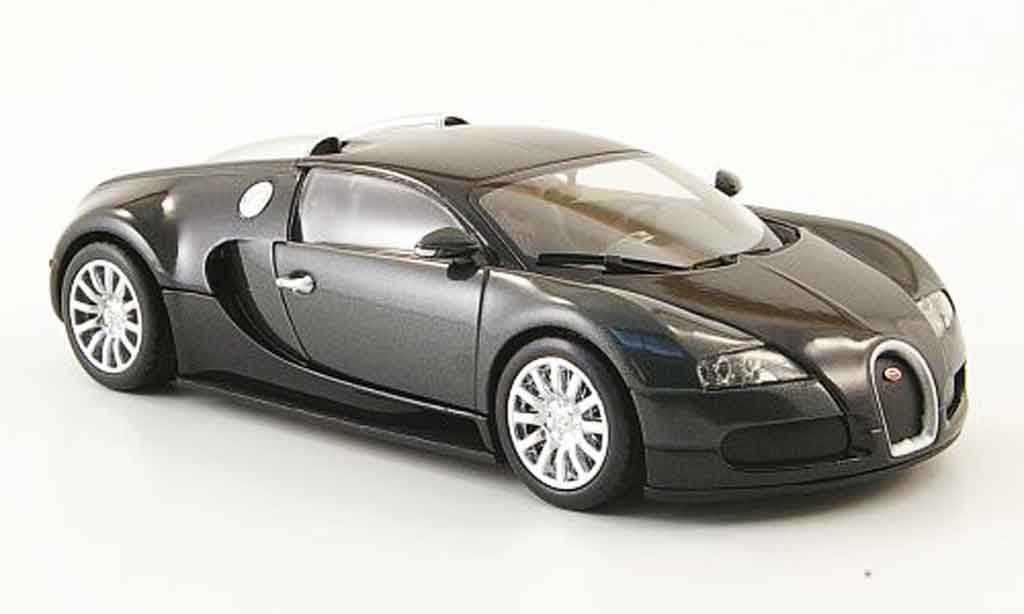 Bugatti Veyron 16.4 1/43 Minichamps 16.4 grijs zwart 2009 modelauto