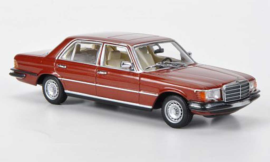 Mercedes 450 SEL 1/43 Minichamps SEL 6.9 (W116) bruinrood 1974 modelauto
