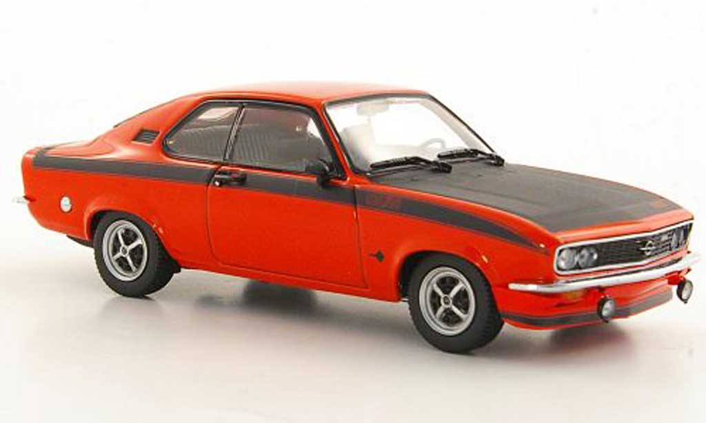 Opel Manta A 1/43 Minichamps A GT/E rood/mattzwart 1974 modelauto