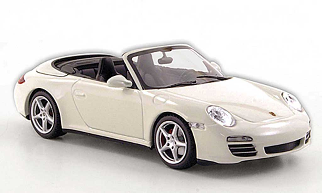 Porsche 997 4S 1/43 Minichamps Cabriolet 4S ( II) wit 2008 modelauto
