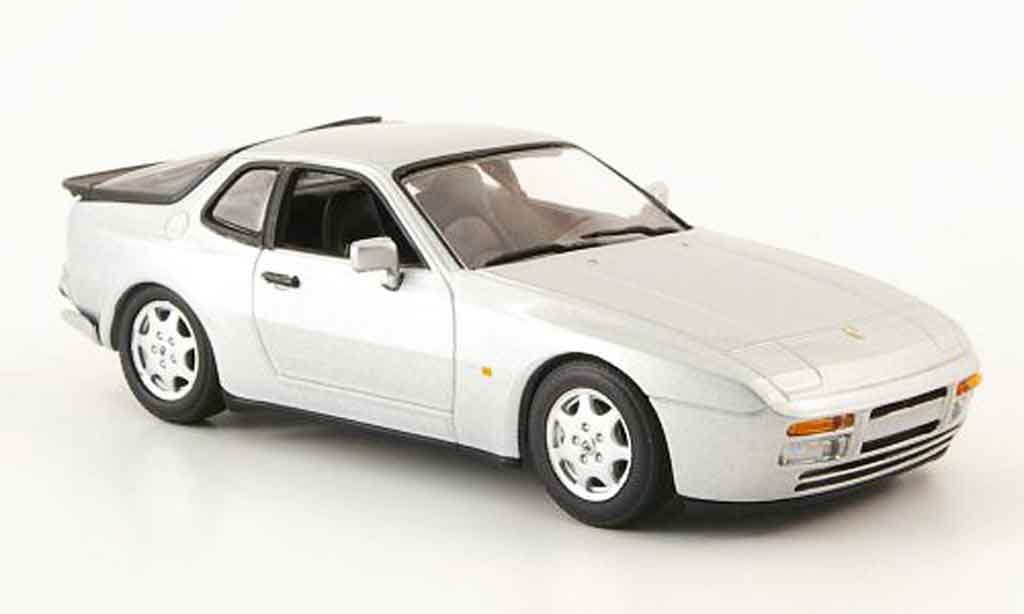 Porsche 944 1989 1/43 Minichamps 1989 S2 grijs metallic modelauto