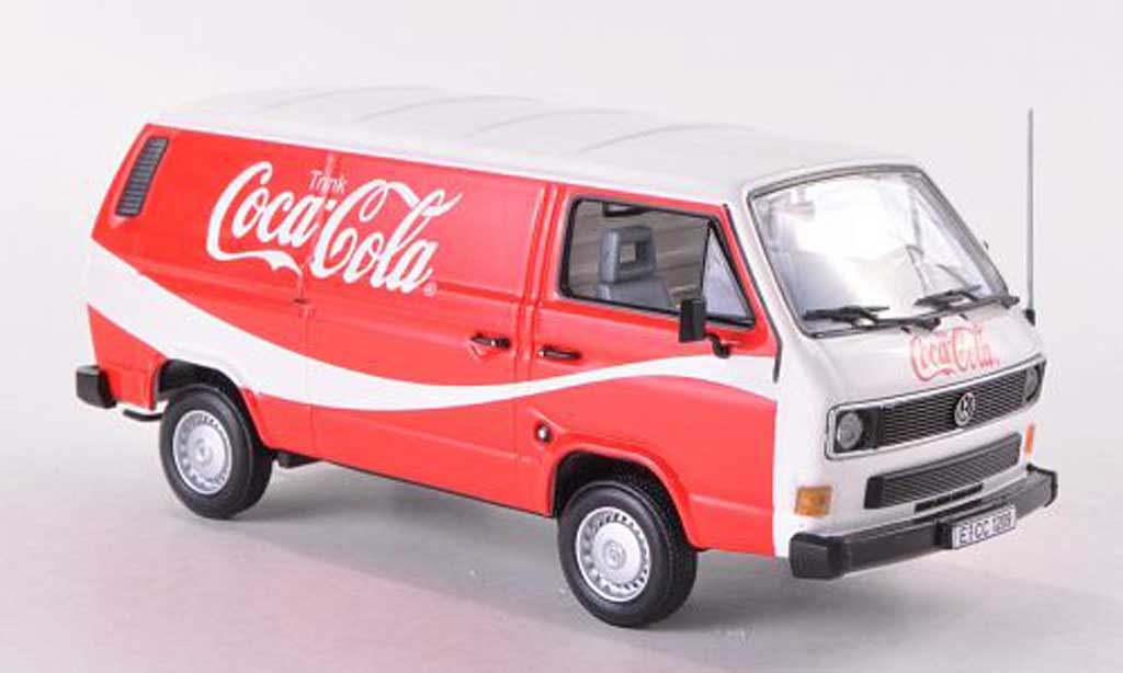 Volkswagen T3 A 1/43 Minichamps A Kasten Coca Cola wit/rood 1983 Coca Cola Collection modelauto