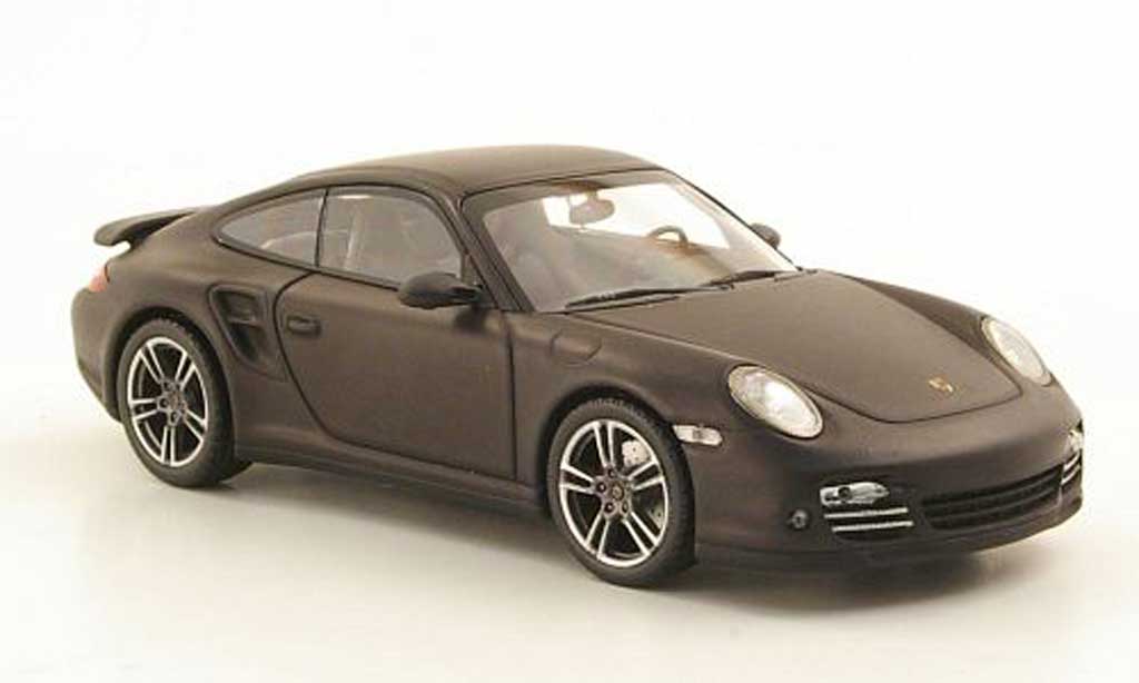 Porsche 997 Turbo 1/43 Minichamps Turbo (II) mattgrijs 2009 modelauto