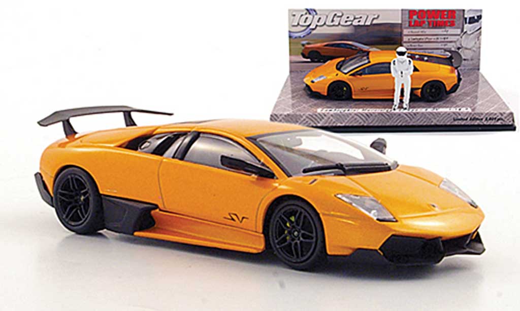 Lamborghini Murcielago LP670 1/43 Minichamps LP670 SV oranje avec Figur ''The Stig'' modelauto