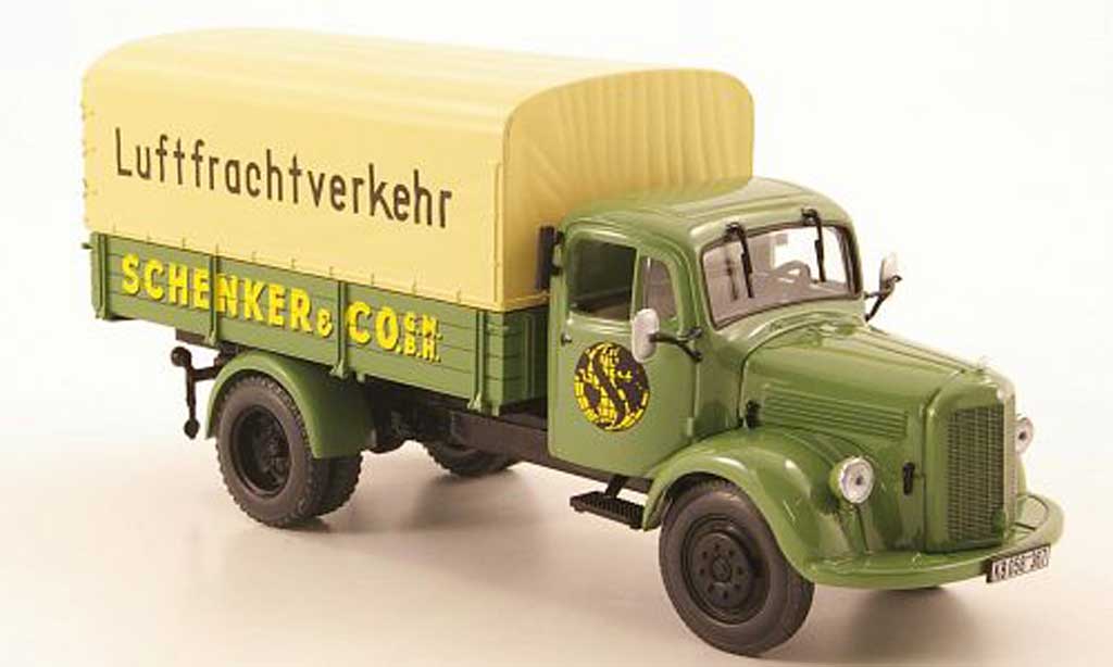 Mercedes L3500 1/43 Minichamps Pritsche/Plane Schenker Luftfrachtverkehr 1950 modelauto