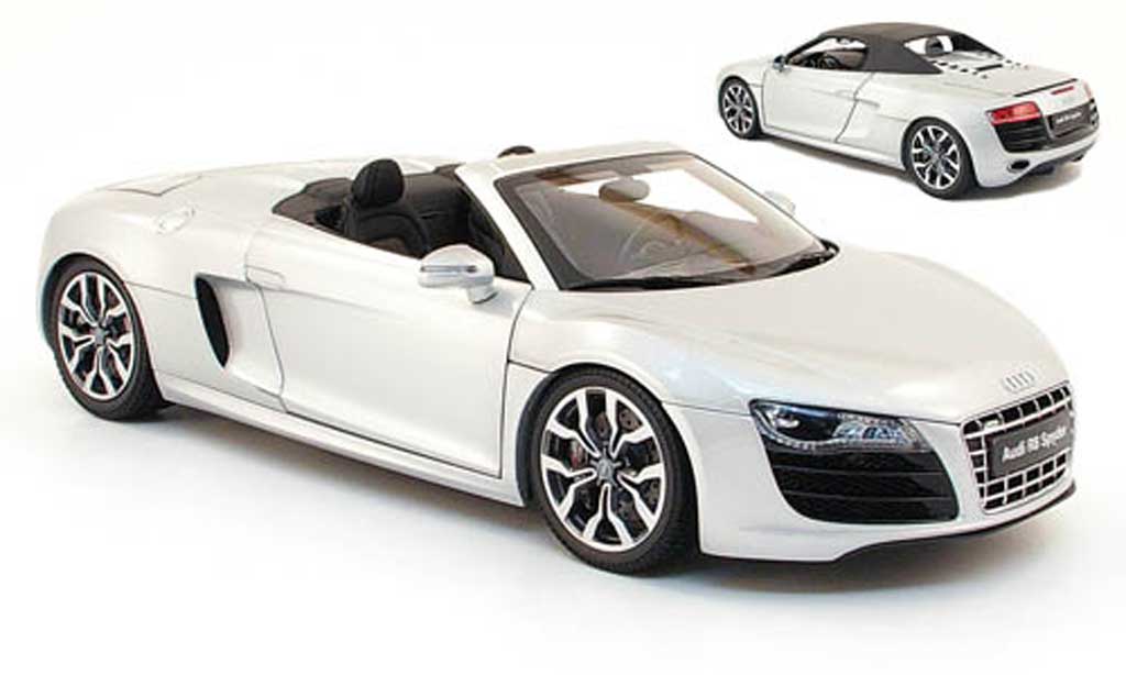 Audi R8 Spyder 1/18 Kyosho Spyder 4.2. fsi grijs 2010 modelauto