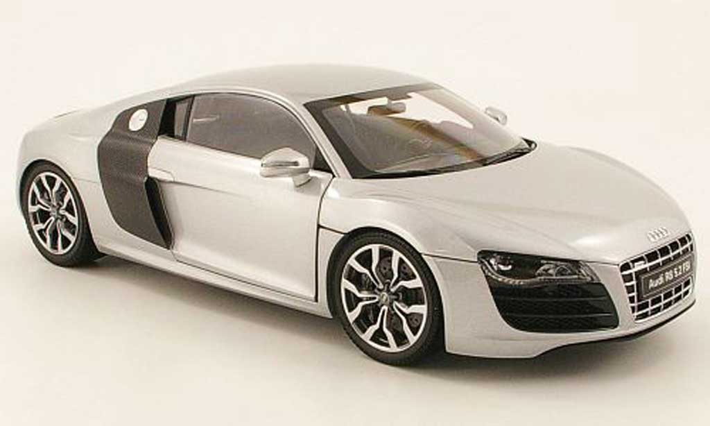 Audi R8 5.2 FSI 1/18 Kyosho 5.2 FSI quattro grijs 2009 modelauto