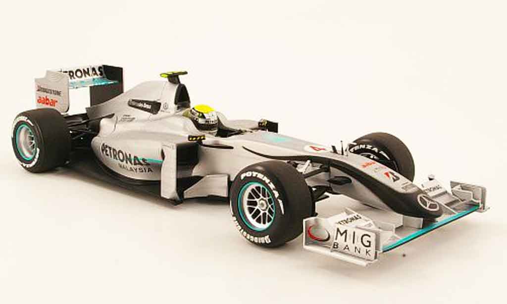 Mercedes F1 1/18 Minichamps gp no.4 petronas n.rosberg showcar 2010 modelauto
