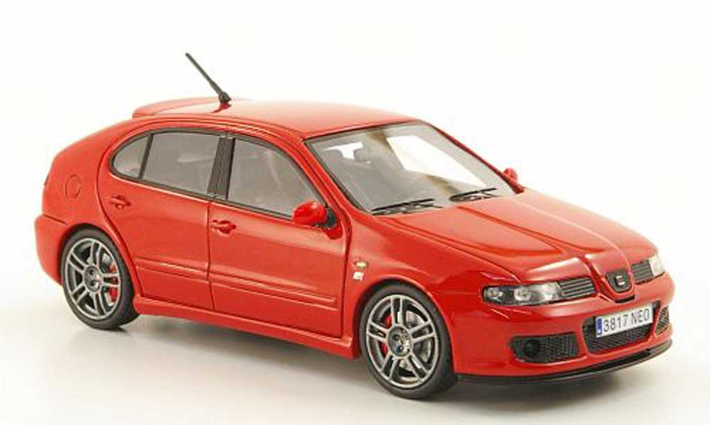 Seat Leon Cupra 1/43 Neo Cupra MK1 R rood 2003 modelauto