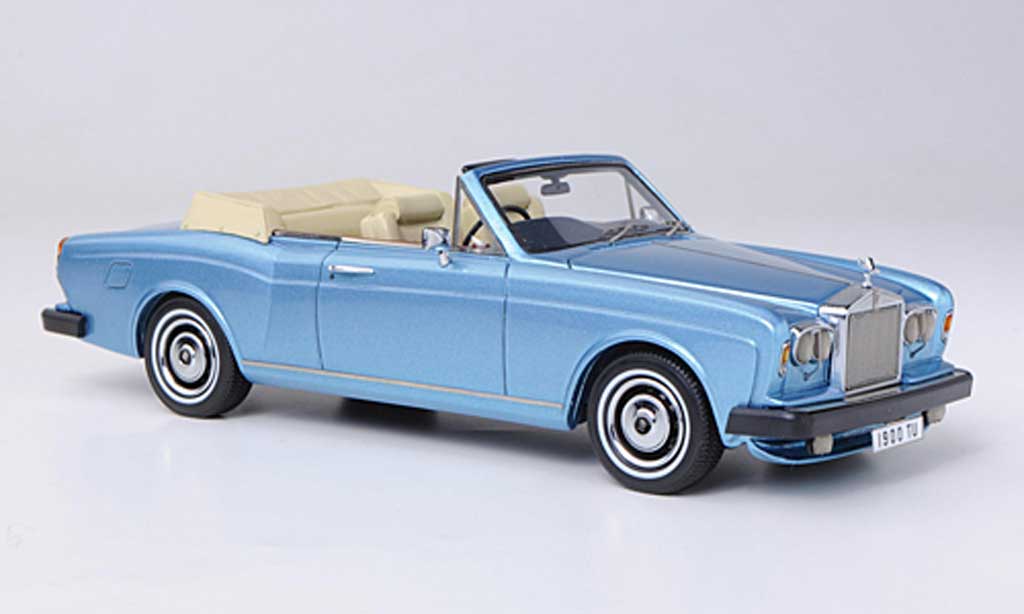 Rolls Royce Corniche 1/43 Neo DHC blauw RHD 1977 modelauto