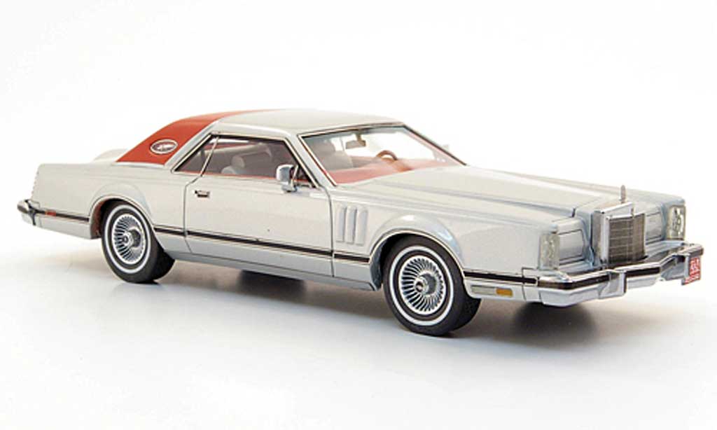 Lincoln Continental 1978 1/43 Neo 1978 Mark V Coupe grijs /rood modelauto