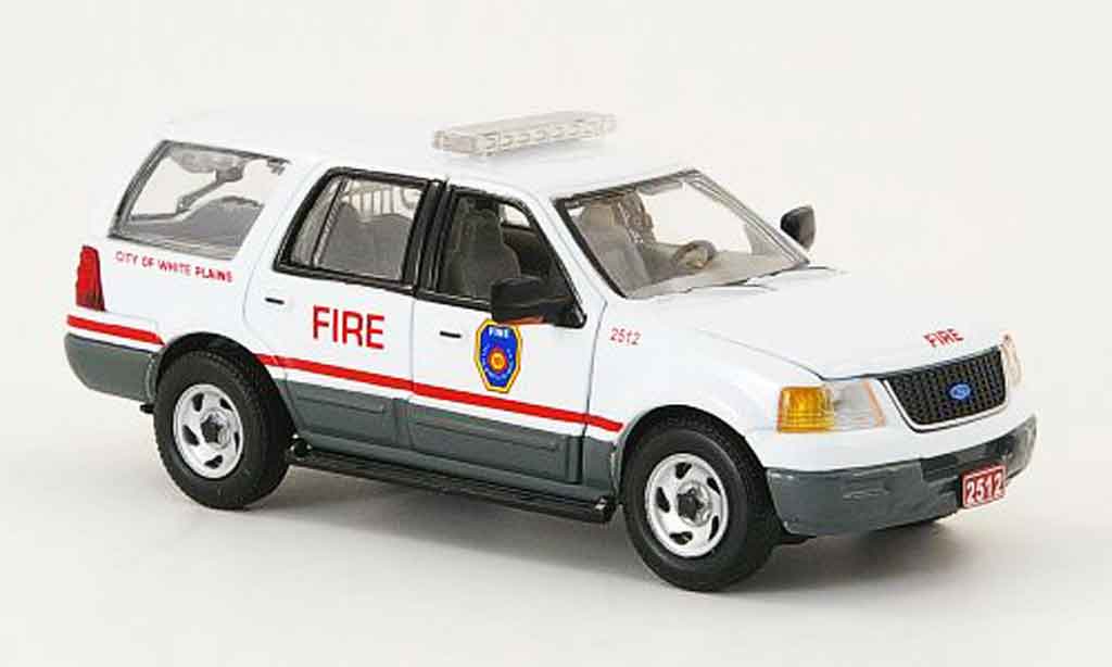 Ford Expedition 1/43 Gearbox White Plains Fire Dept. pompier modelauto
