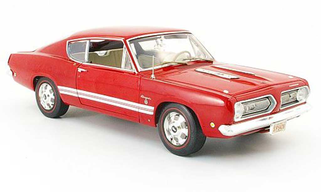 Plymouth Barracuda 1968 1/18 Highway 61 1968 rood modelauto