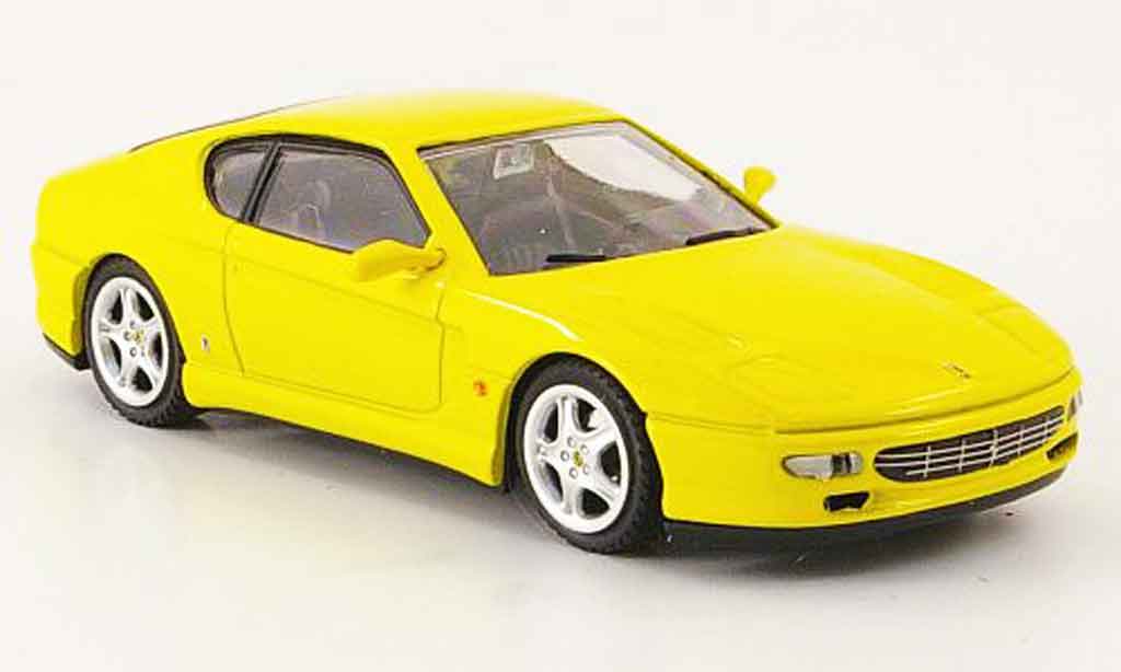 Ferrari 456 1/43 Bang gt geel modelauto