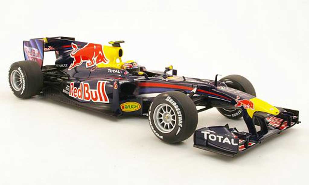 Renault F1 1/18 Minichamps rood Bull RB6 No6 MWebber Saison 2010 modelauto
