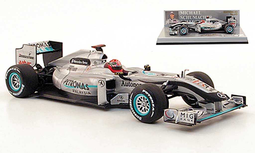 Mercedes F1 2010 1/43 Minichamps 2010 GP Petronas MGP W01 No.3 modelauto