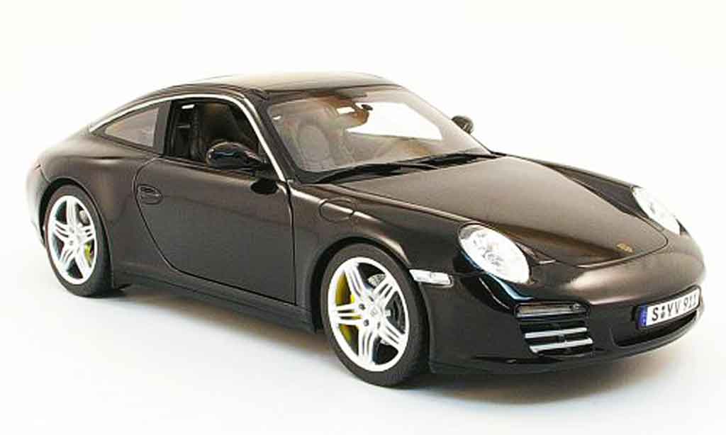 Porsche 997 Targa 1/18 Norev Targa 4s zwart 2009 modelauto
